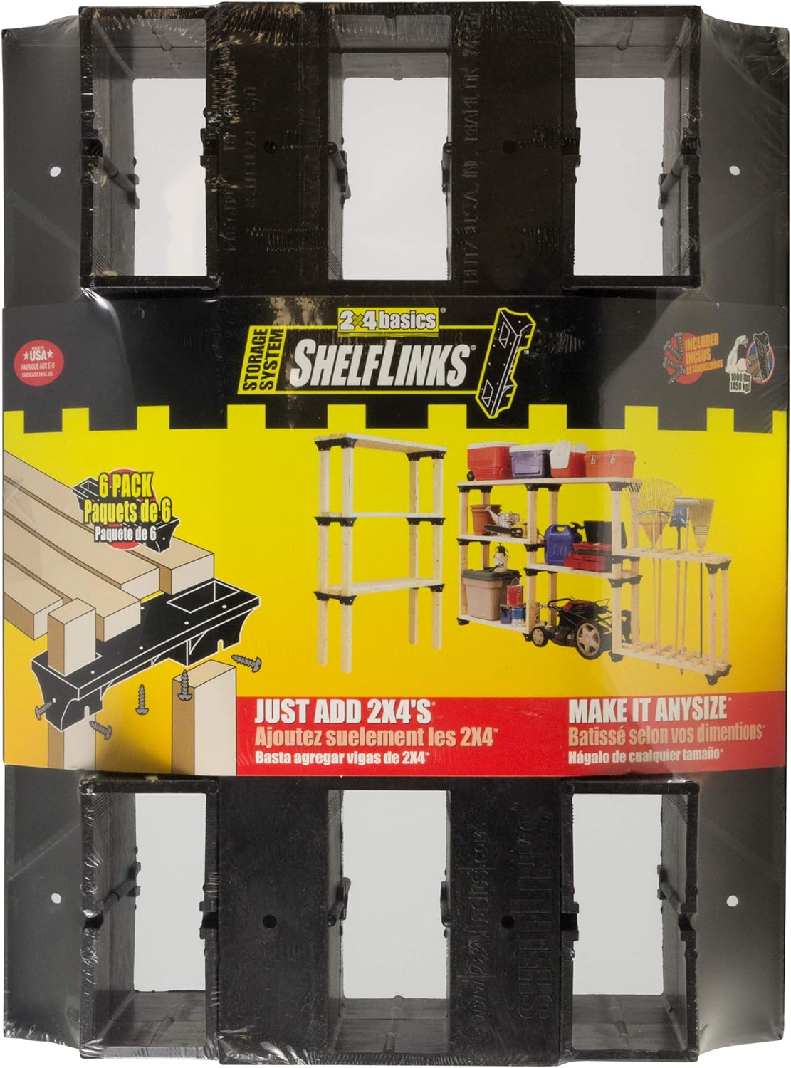 2x4basics 90164 Custom Work Bench and Shelving Storage System, Black: Home Improvement