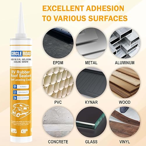 2 PACK Of Lap Sealant White Dicor RV Camper Rubber Roof Repair - Foto 8