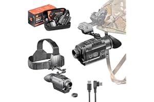 Night Vision Monocular - Nightfox Prowl Night Vision Goggles, Head or Helmet Mounted, 1x Magnification NVG, 1080p Video Recording, Stealth Infrared 940nm IR