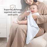 Comfy Cubs Muslin Burp Cloths 50x25 cm Pack of 10 6-Layer 100% Cotton view 4