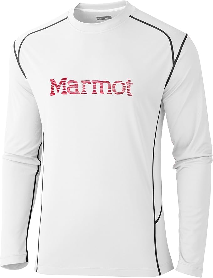 Amazon.com: Marmot Men's Windridge with Graphic Long Sleeve Tee, White, Large: Clothing