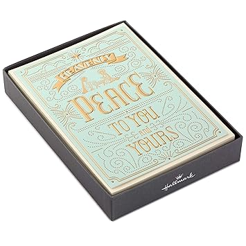 Hallmark Religious Boxed Christmas Cards Heavenly Peace 16 Cards And 17 Envelopes Amazon In Office Products Amazon Prime Boxed Christmas Cards