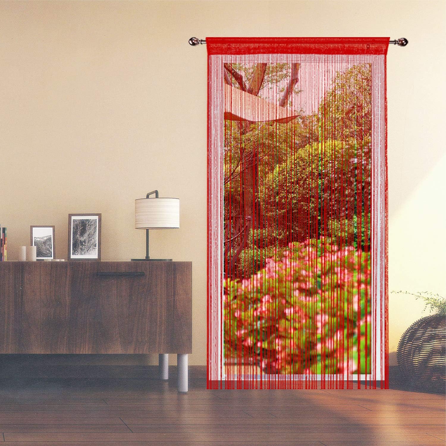 String Door Screen AIZESI Retro Plain Tassel Door Curtain Screen String For Doorways ...