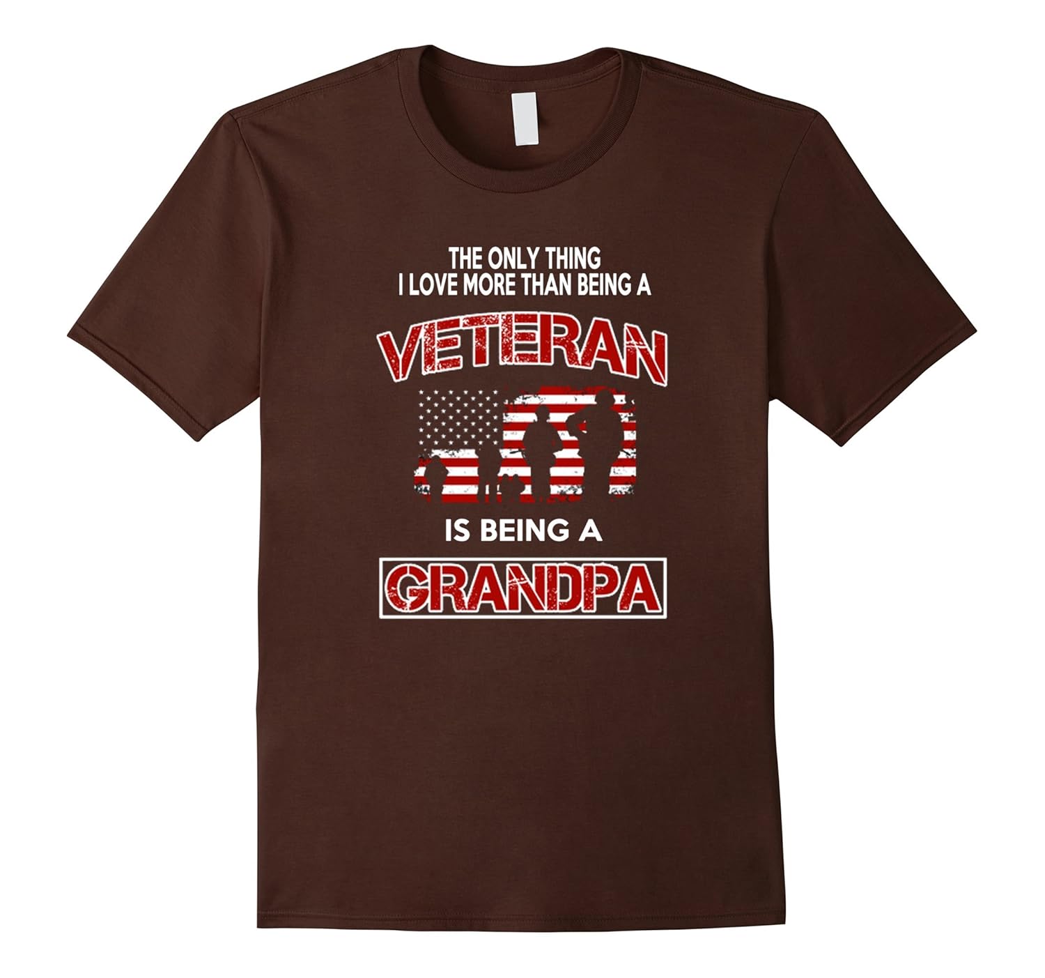 Mens Thing I love more Than Being A Veteran is being a Grandpa-anz