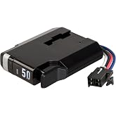 CURT 51146 TriFlex Next Proportional Inertia Electric Trailer Brake Controller, Fully Adjustable, Low Profile, 2-4 Axles, Plu