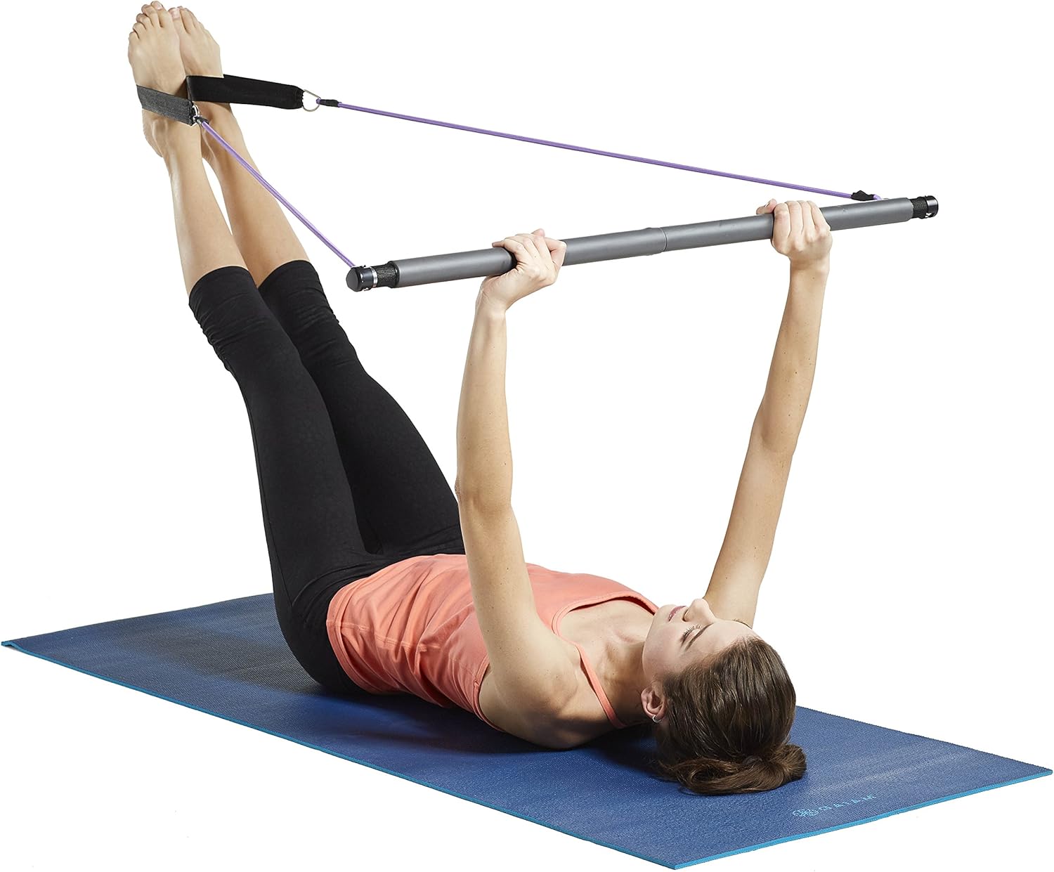 Gaiam Restore Pilates Bar Reformer Kit Includes Bar Two 30Inch