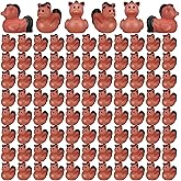Realspring 100 Pcs Mini Resin Ducks Figurines Tiny Horse Figurines Duck Ornaments for Home Layered Tray Miniature Landscape Garden Accessories Birthday Party Decor(Horse Style)