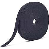 VELCRO Brand ONE_WRAP Tape 3/8" x 25 Yard Double Sided Self Gripping Roll, 189754, Black