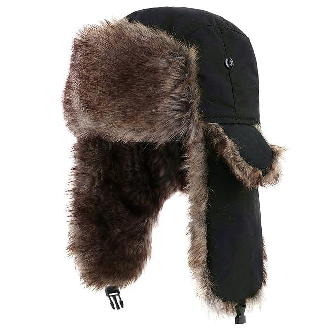 Yesurprise Trapper Warm Russian Trooper Fur Earflap Winter Skiing Warm
