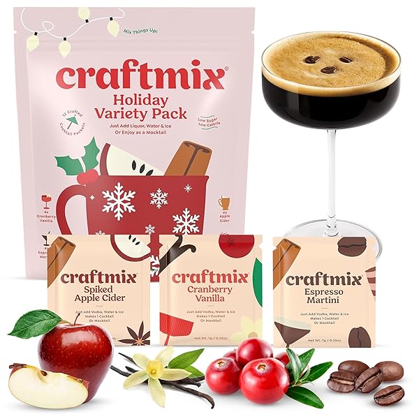 CRAFTMIX HOLIDAY VARIETY COCKTAIL & MOCKTAIL DRINK MIXER,...