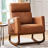 Yaheetech Leather Glider Chair, Modern Rocking