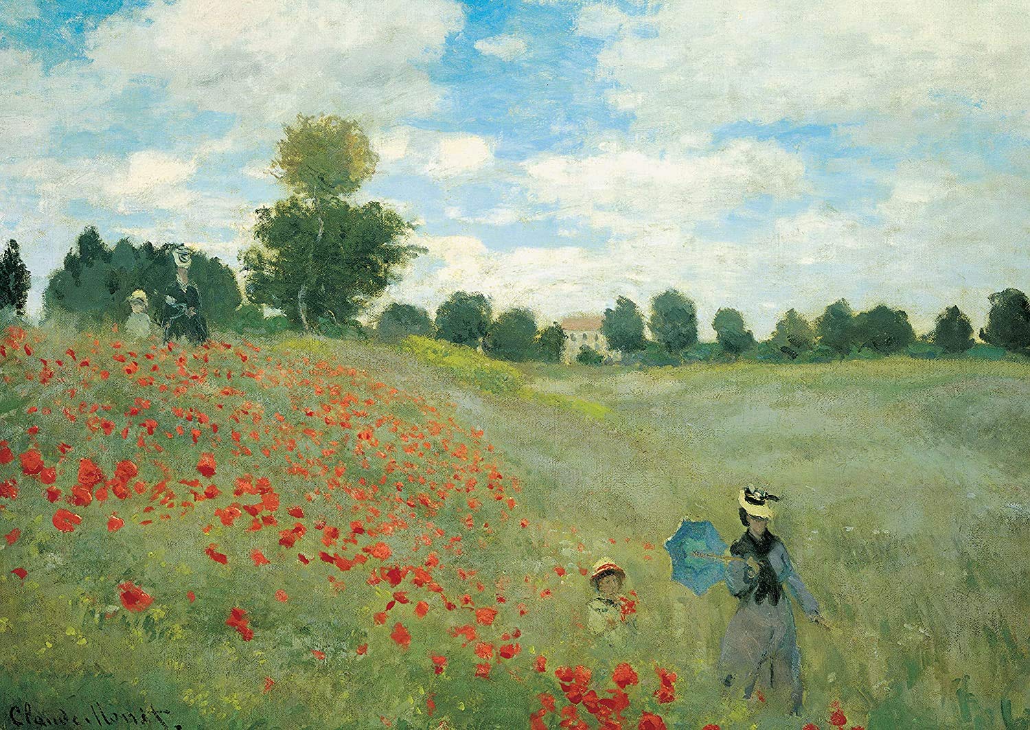 1000 Piece Jigsaw Puzzles for Adults Poppies at Argenteuil by Claude Monet 27.56 x 19.69 Inch Jigsaw Puzzles for Adults Educational Game Challenge Toy 1000 Pieces Puzzles for Adult Kids