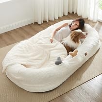 Amazon.com : ChiXnuggle Human Dog Bed for Adult - Luxury Faux Fur ...