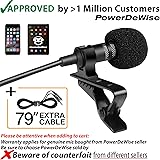 Professional Grade Lavalier Lapel Microphone ­ Omnidirectional Mic with Easy Clip On System ­ Perfect for Recording Youtube / Interview / Video Conference / Podcast / Voice Dictation / iPhone/ASMR