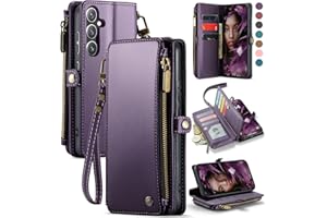 Defencase Wallet Case Compatible with Samsung Galaxy S23 FE with RFID Blocking Card Holder for Women Men, PU Leather Magnetic