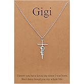 Lcherry Birthday Gifts for Grandma Mom Daughter Teacher Cross Necklace for Women Christian Necklaces Religious Gifts Jewelry for Women Mother's Day