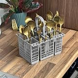 Spares2go Dishwasher Cutlery Basket Universal Cage Detachable Handle view 5