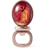 Jurassic Park "Mosquito In Amber" Bottle Opener For Soft Drinks, Beer | Beautiful 3.5 x 2-Inch Resin & Metal Tool For Bartend