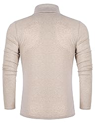 Poriff Men's Turtleneck Pullover Melange Colored