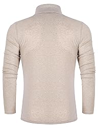 Poriff Men Casual Basic Designed Long Sleeve Slim