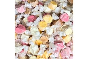 ASSORTIT Simply Taffy Soft and Chewy Gourmet Taffy Made With Real Fruit Puree 1 LB Bulk Bag Mango Banana Raspberry Blueberry Chocolate Vanilla Naturally Flavored 60+ Pieces Individually Wrapped Nut & Gluten Free (16 Oz)