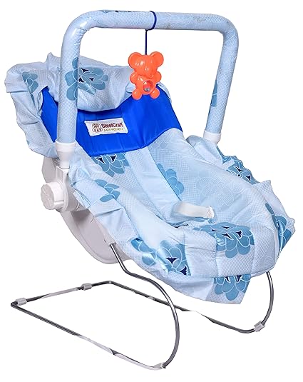 Goyals 10 in 1 Baby Carry Cot/Bouncer with Mosquito Net and Swinging - Beautiful Flower