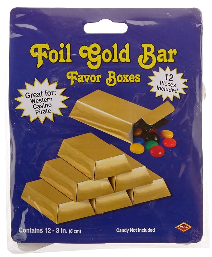 Folie gold Bar Favor Boxen (12/Pkg)