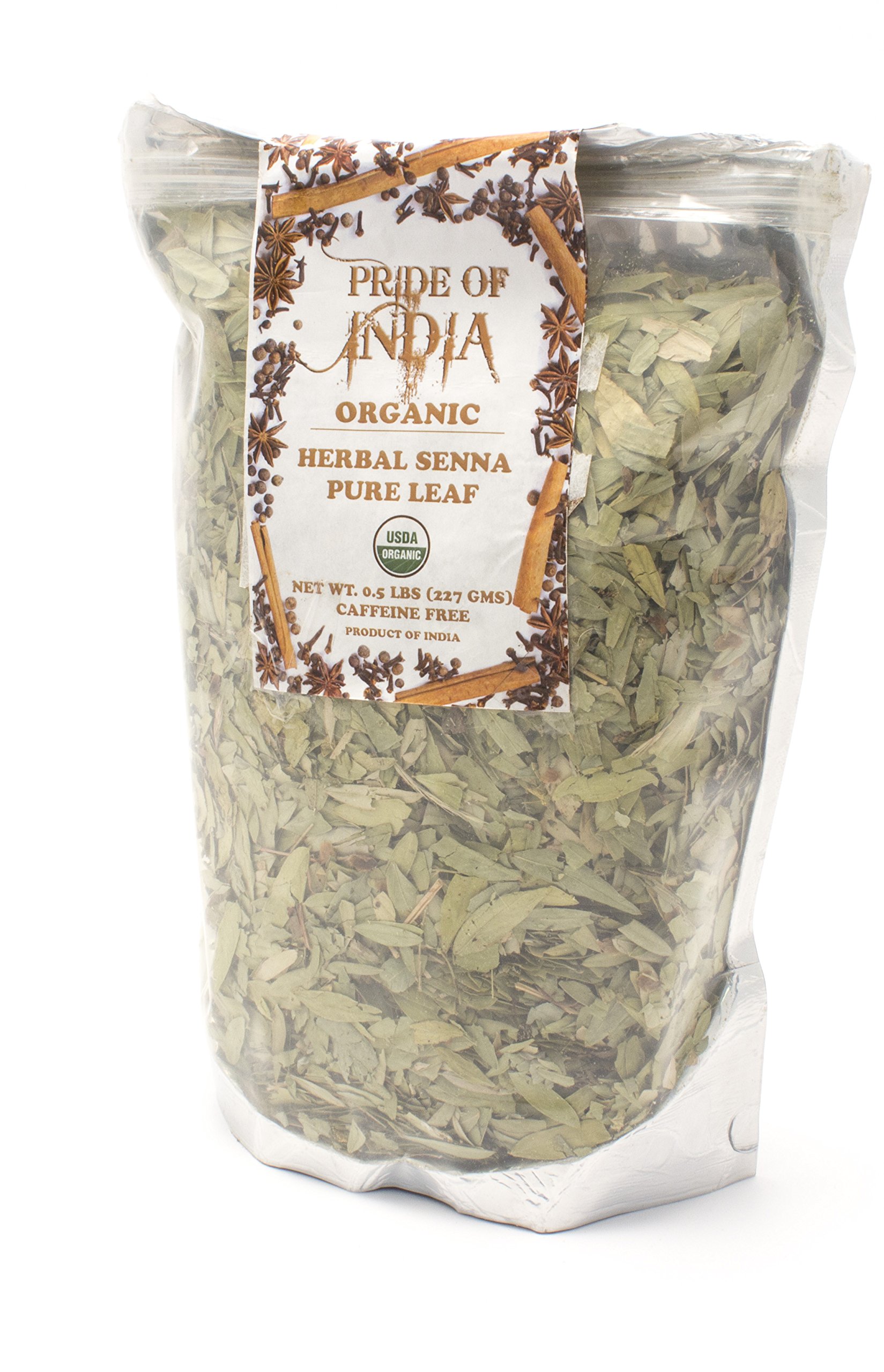 Pride Of India Organic Senna Herbal Tea Leaf Whole, 3.53 Oz (100gm) on Galleon Philippines