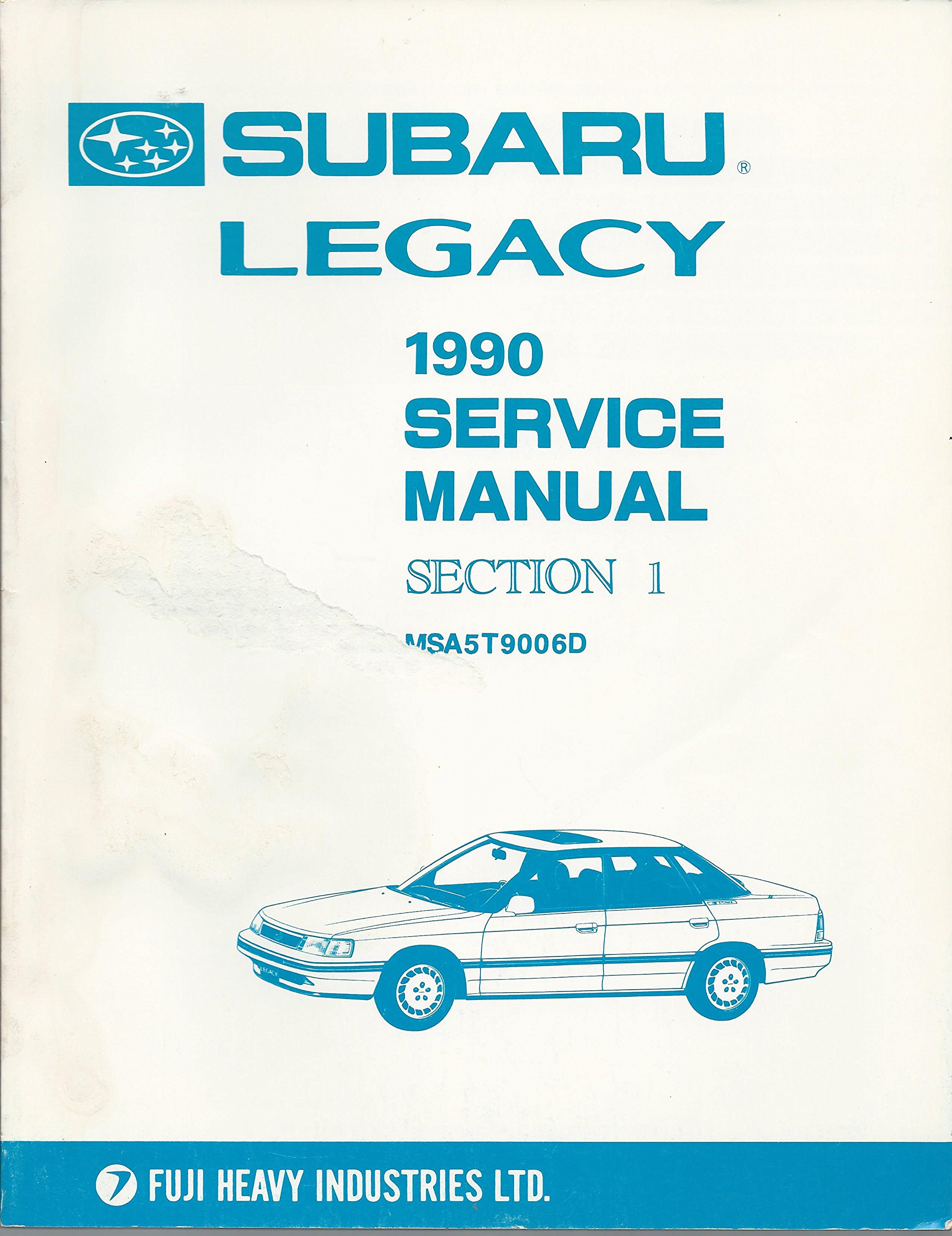 Subaru Legacy 1990 Service Manual Sec1 Paperback – 1990