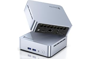 Glorlin Mini PC, AMD Ryzen 5 3501U CPU (Beats N95, Up to 3.7 GHz, 4C/8T) Small Desktop Computer 16GB DDR4 RAM 512GB NVMe SSD 