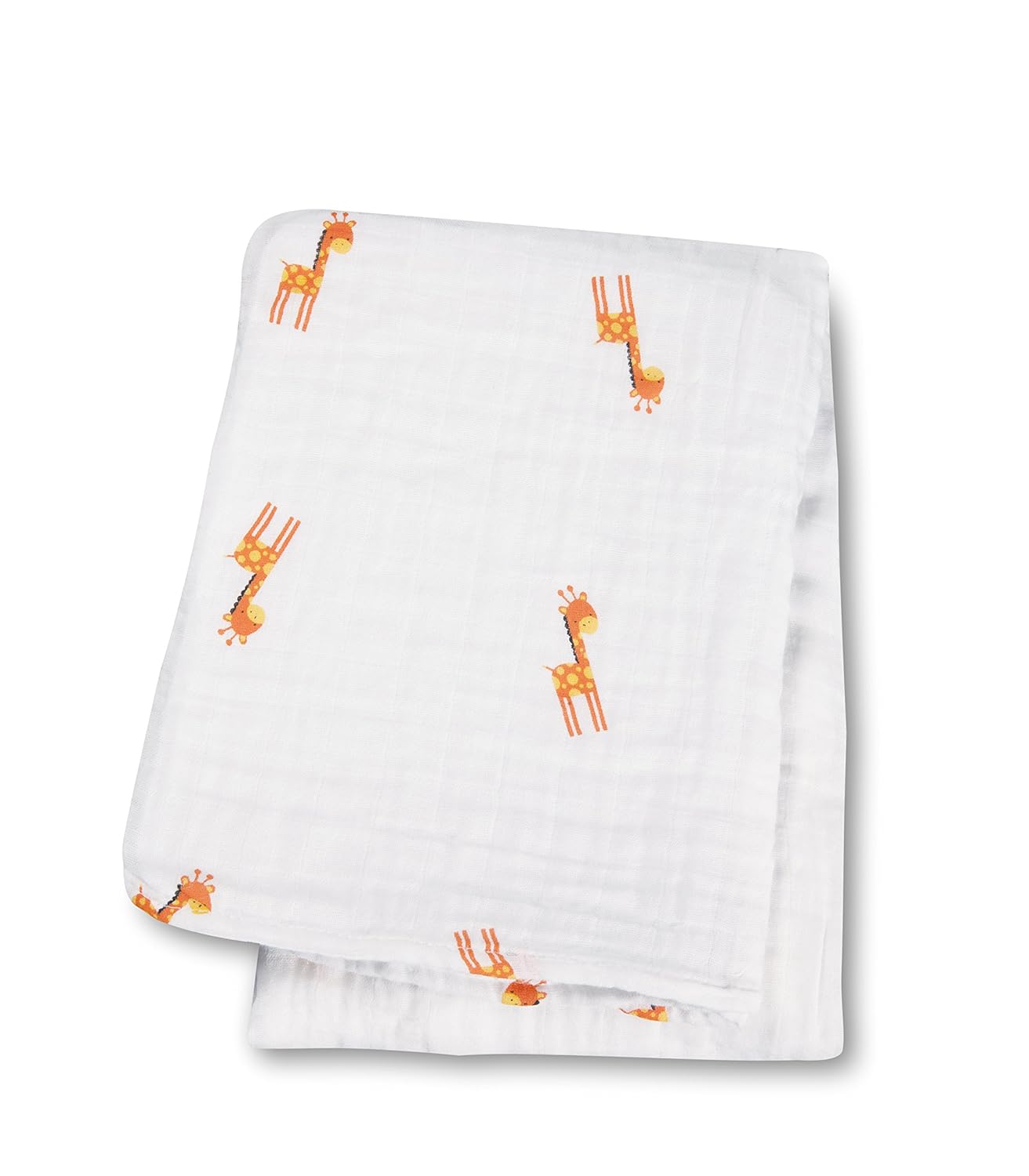 Lulujo Baby Cotton Muslin Swaddle Blanket, My Giraffe, 47 x