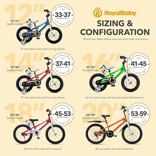 Royalbaby Kids Bike Boys Girls Freestyle BMX Bicycle With