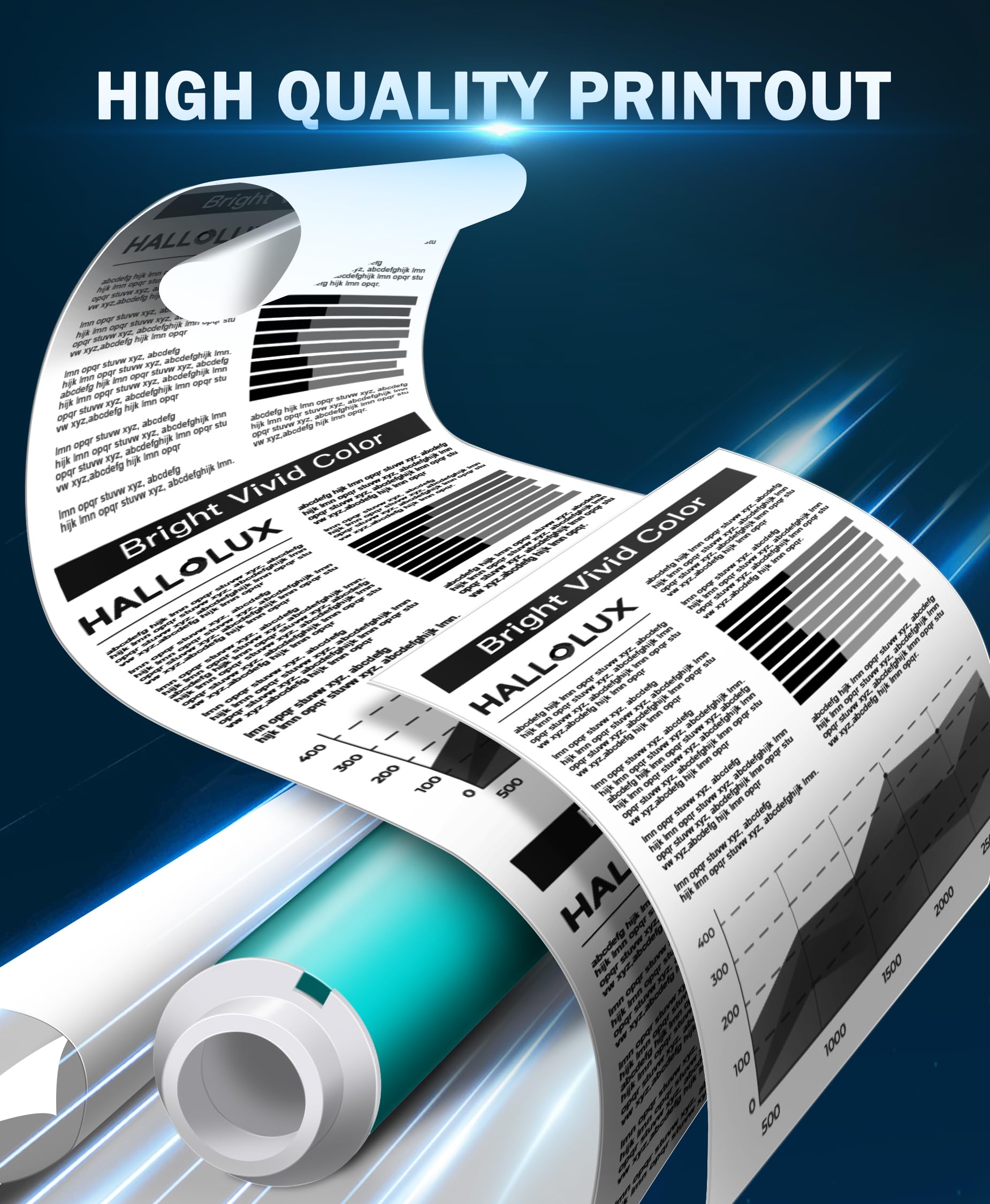 HALLOLUX 138A Black Laserjet Toner Cartridge (with Chip) Compatible Replacement for HP 138A W1380A 138X W1380X for HP Laserjet Pro 3001dw MFP 3101fdw 3001fdw Printer Ink (2 Pack Black, 138A Toner)