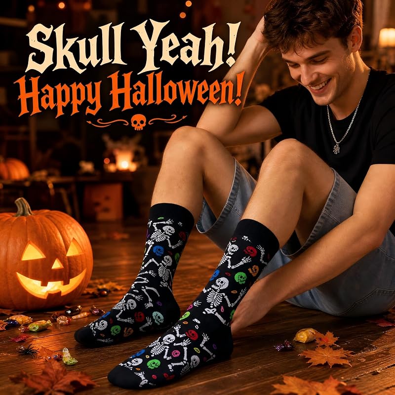 Chaussettes Halloween Homme, Chaussettes Squelette Homme — photo 3 sur 7