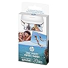 HP 1AH01A  Sprocket Photo Paper, exclusively for Sprocket Portable Photo Printer, (2x3-inch), sticky-backed 20 sheets