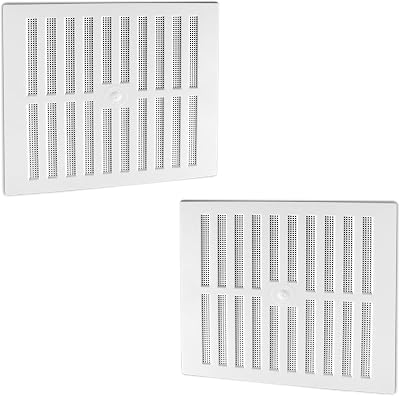 White Hinge 2X Hit & Miss Large Air Vent 11.25" x 10.5" Adjustable Slider Grill