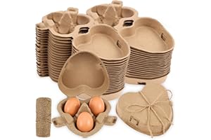 36 Pcs Egg Cartons Bulk, Heart Shaped Cardboard Egg Cartons 3 Count, Paper Pulp Holder Reusable, Empty Containers for Valenti