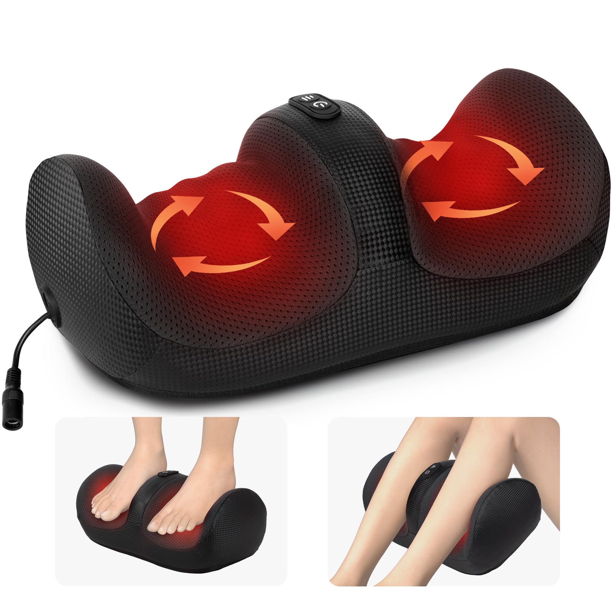 Photo 1 of ***FINAL SALE, NO RETURN***Medcursor Foot Massager with Heat - Foot and Calf Massager with Massage Roller, Deep Massage for Plantar Fasciitis, Pain Relief, Neuropathy, Relax for Home or Office Use (Not Cordless)