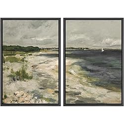 MUDECOR Framed Canvas Print Wall Art Coastal