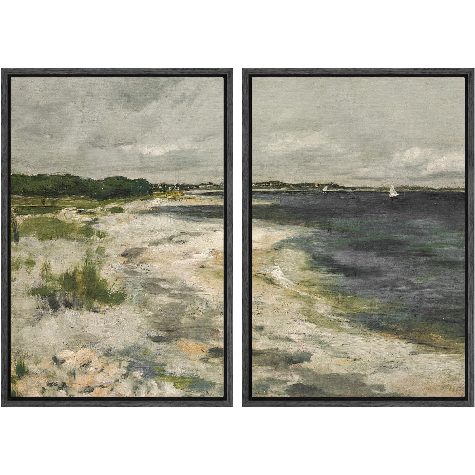 MUDECOR Framed Canvas Print Wall Art Coastal