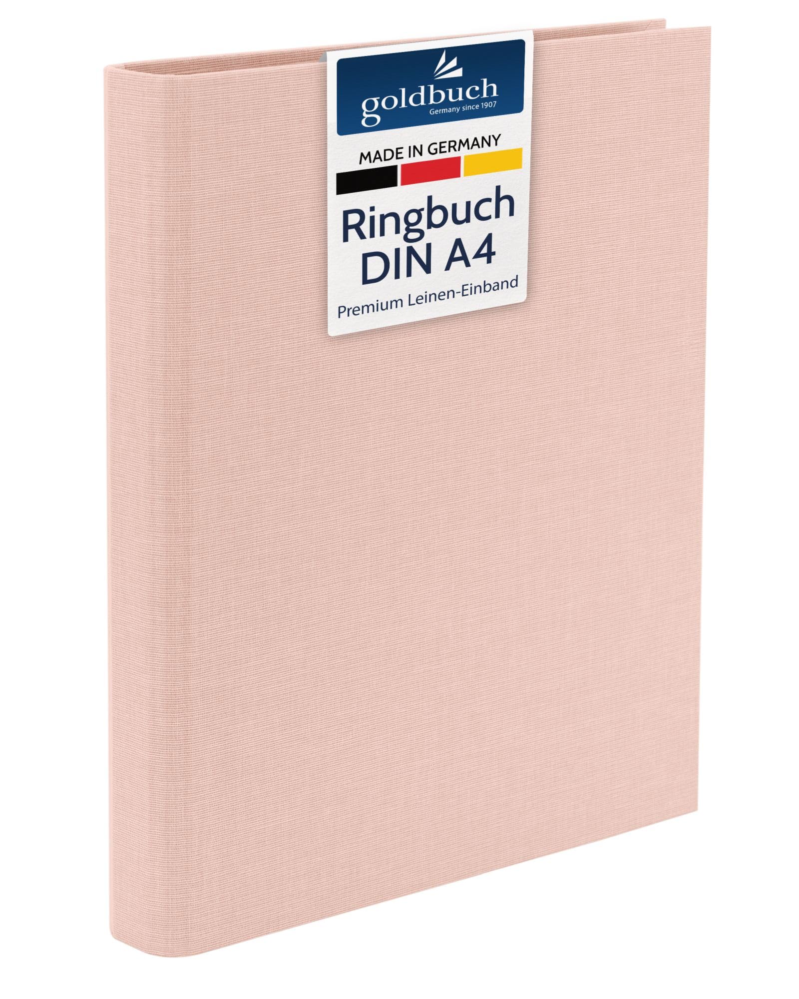 goldbuch Bella Vista Photo Ring Binder 26 x 32 cm Linen 37, linen, rosé, 26x32 cm