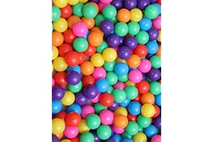 MEOGETY Ball Pit Balls Crush Proof Plastic Balls for Children's Play Toys Balls for Ball Pit,2.17 inch 7 Bright Colors Pack of 100