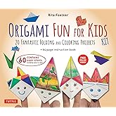 Origami Fun for Kids Kit: Make Colorful and Easy Origami Animals: Kit Includes Origami Book, 98 Papers and 21 Original Projects (Tuttle Specials)