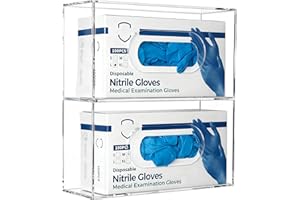 Aphbrada Glove Box Holder Glove Dispenser Wall Mount, Acrylic Gloves Dispenser Clear Disposable Glove Holder Glove Rack for M