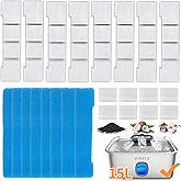 SIBAYS Dog Water Fountain Filter Replacement, 4Gal/15L Pet Fountain Filters, Made of Activated Carbon and PP Cotton, 8 Pet Water Fountain Filters, 8 Pre-Filter Sponge with 8 Pump Sponge(Model: L05)