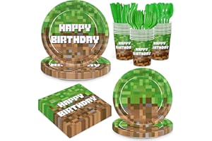 JVORFDG 168pcs Green Birthday Party Decorations Green Plates Napkins Party Supplies Disposable Paper Cups Tableware Set for Boys Kid Teen Birthday Decor Serves 24