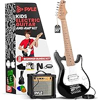 Pyle Kids Electric Guitar Starter Kit- 30” Beginner Guitar w/Amp, Speaker, Strap, Picks & Cable- Perfect for Beginners & Youn