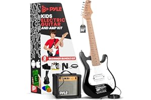 Pyle Kids Electric Guitar Starter Kit- 30” Beginner Guitar w/Amp, Speaker, Strap, Picks & Cable- Perfect for Beginners & Youn