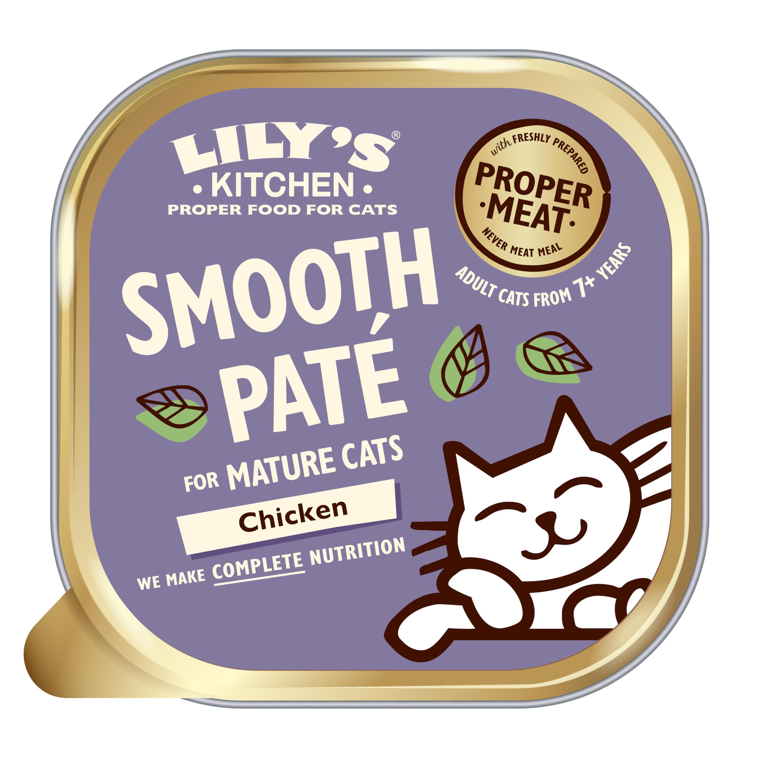 Lily’s Kitchen Mature Wet Cat Food Tray Chicken Paté Grain-free Recipe 19 x 85g