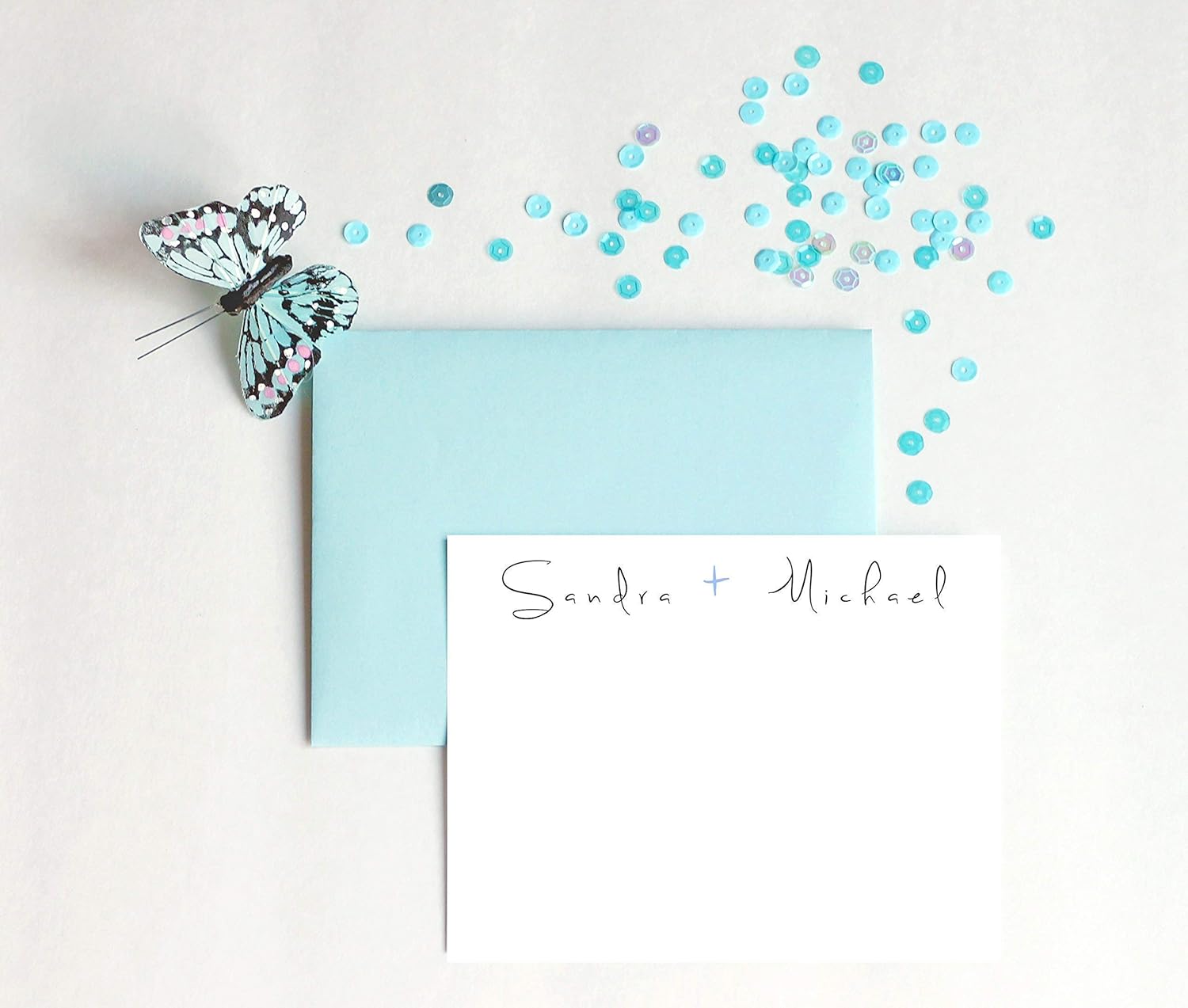 printed note cards and envelopes